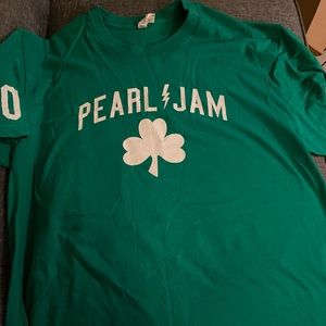Pearl Jam T-Shirt Green Boston Fenway Park Sz XL